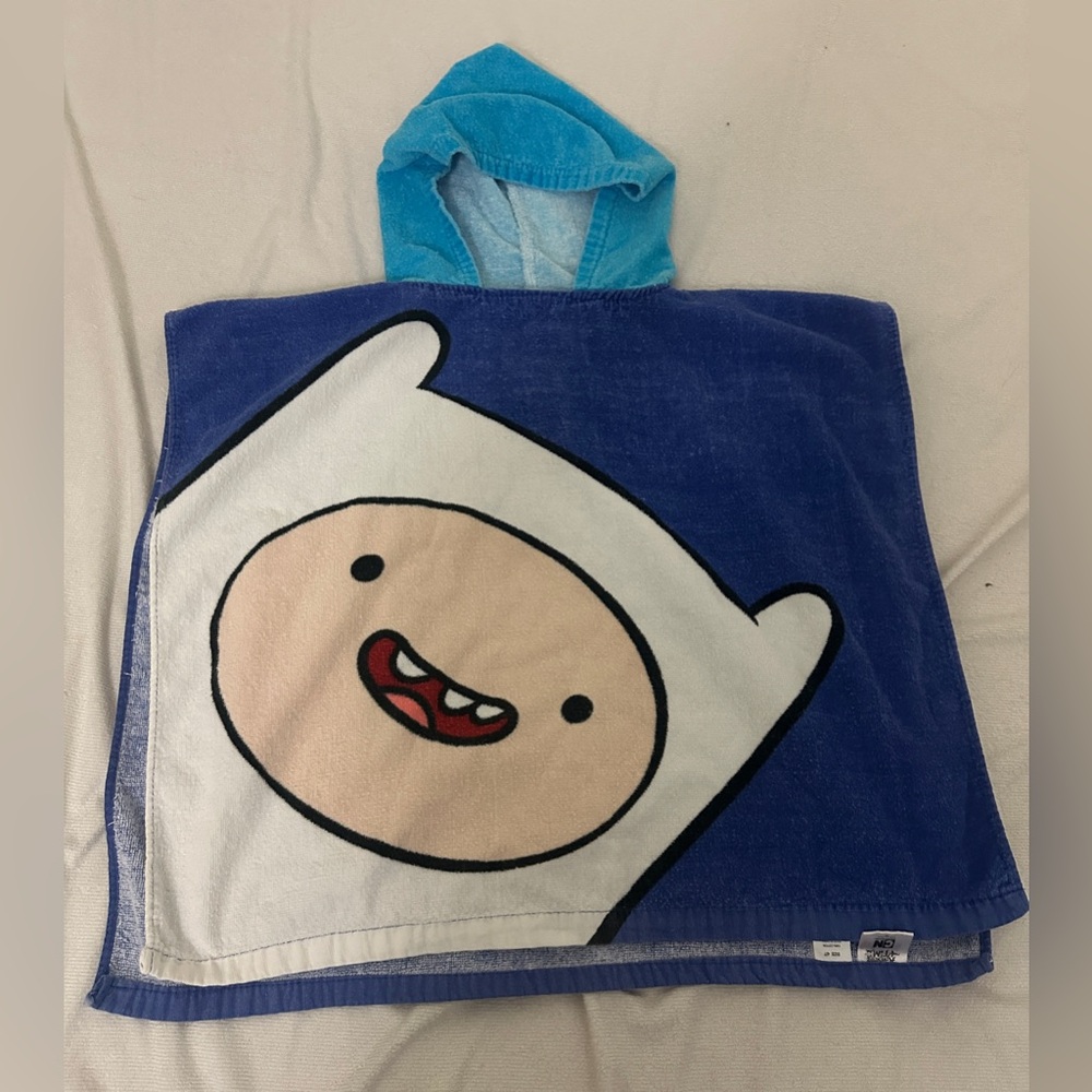 Adventure Time Finn Character Cotton Hooded Towel